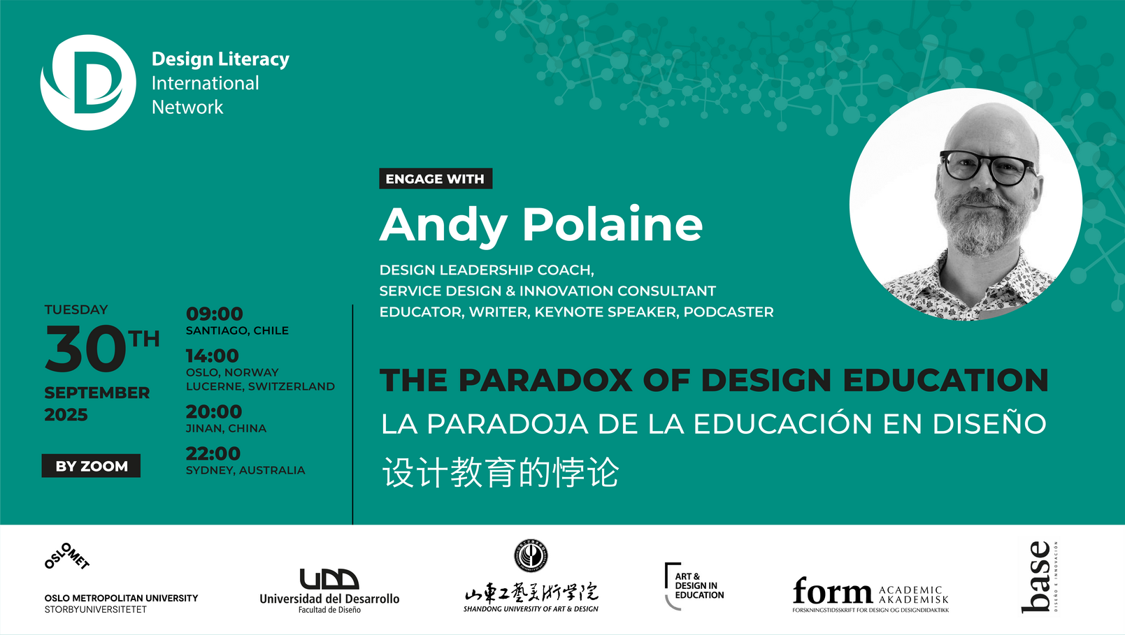 Andy Polaine talk on 2025 September 30th -- Design Literacy International Network / Engage with Ideas