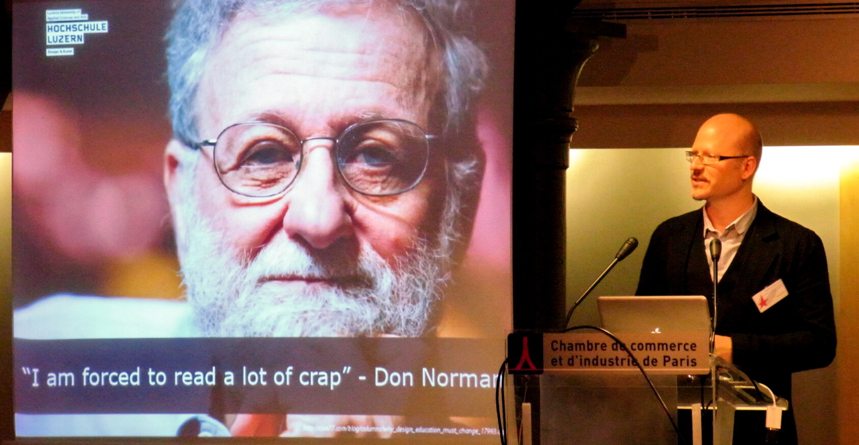 Andy Polaine giving a keynote at the 2011 Paris, Conferences, France, Places
