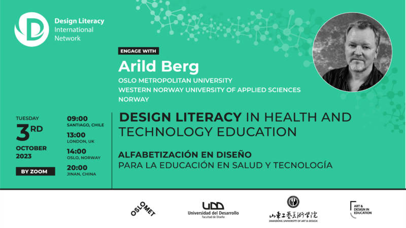 Design Literacy International Network talk by Arild Berg on 3rd October 2023