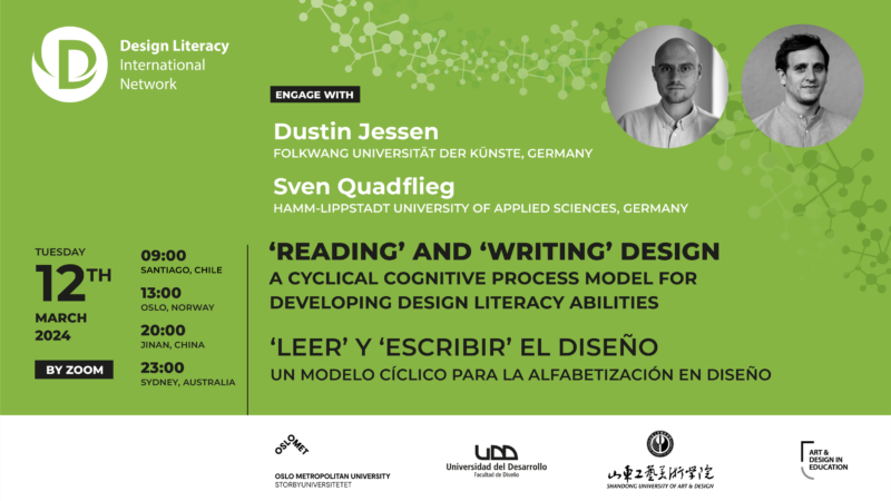 Tuesday 12th March 2024 Engage with Ideas series, Dustin Jessen’s and Sven Quadflieg’s talk titled “Reading” and “Writing” Design