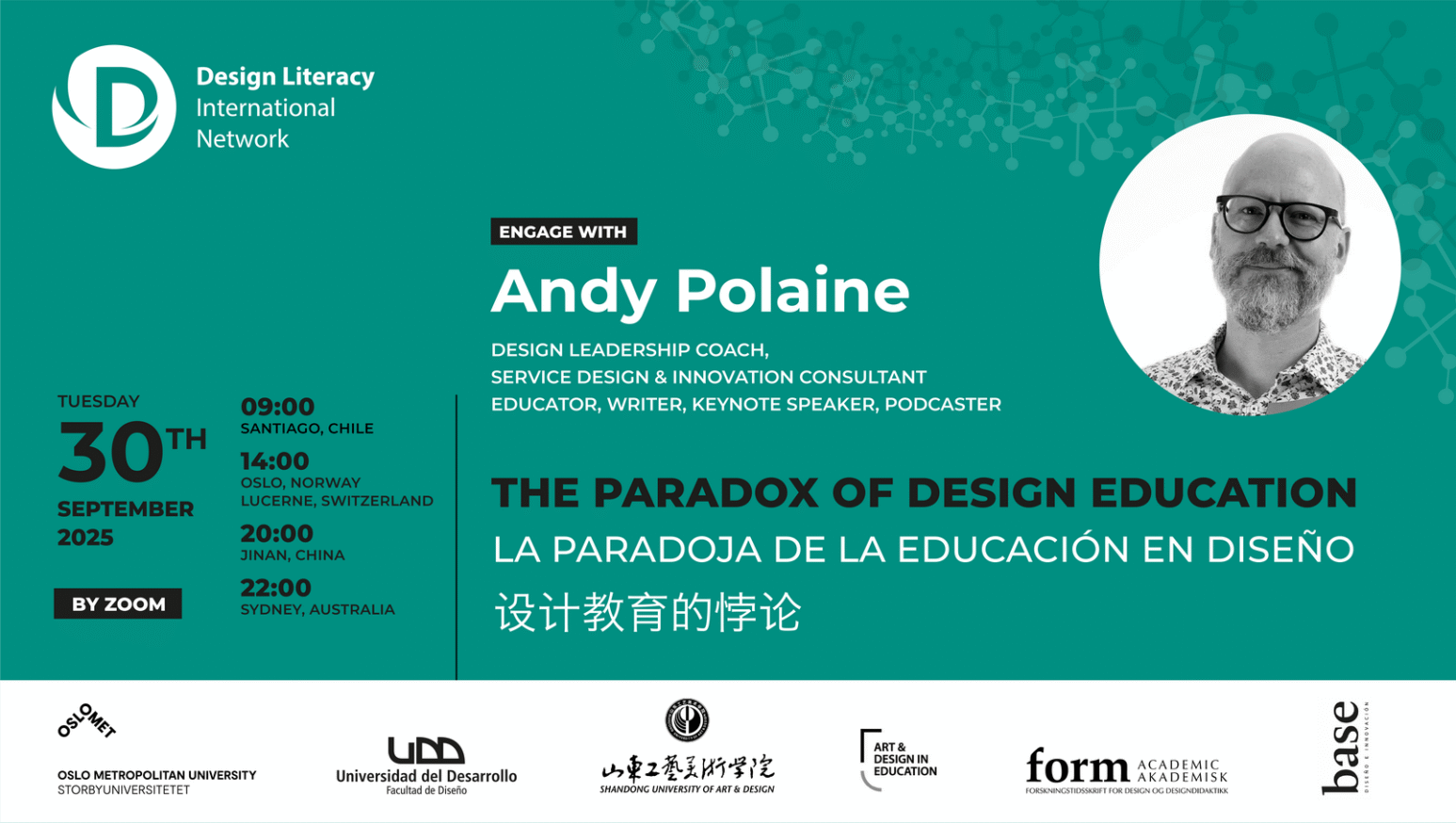 Andy Polaine talk on 2025 September 30th -- Design Literacy International Network / Engage with Ideas